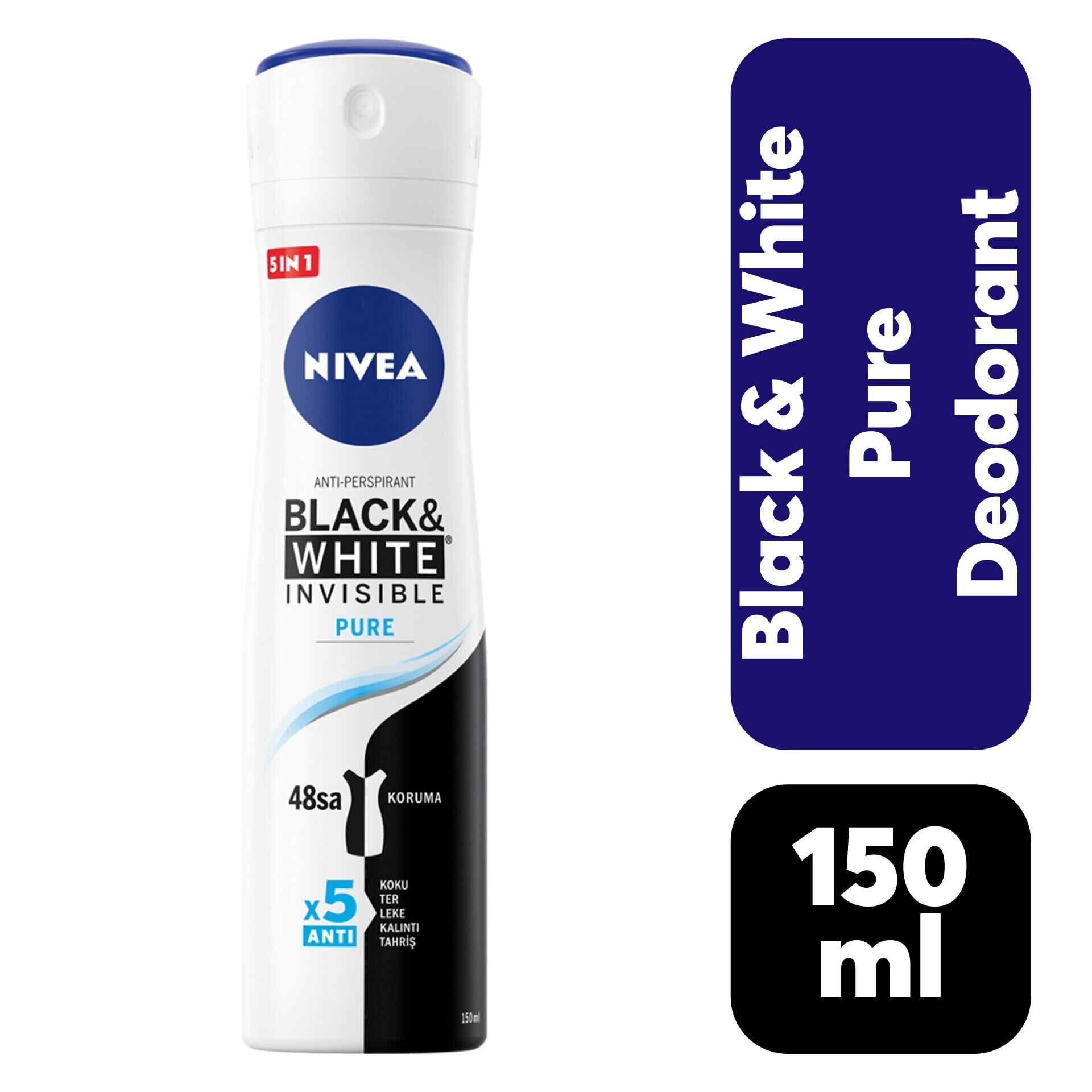 Nivea Deodorant Kadın 150 ml B&W Pure
