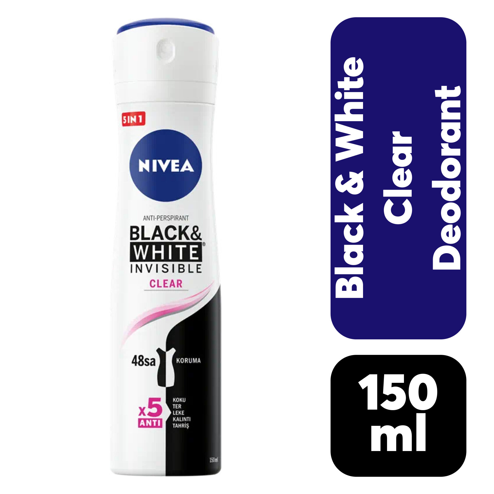 Deodorant Kadın Nivea 150 Ml B&W Clear