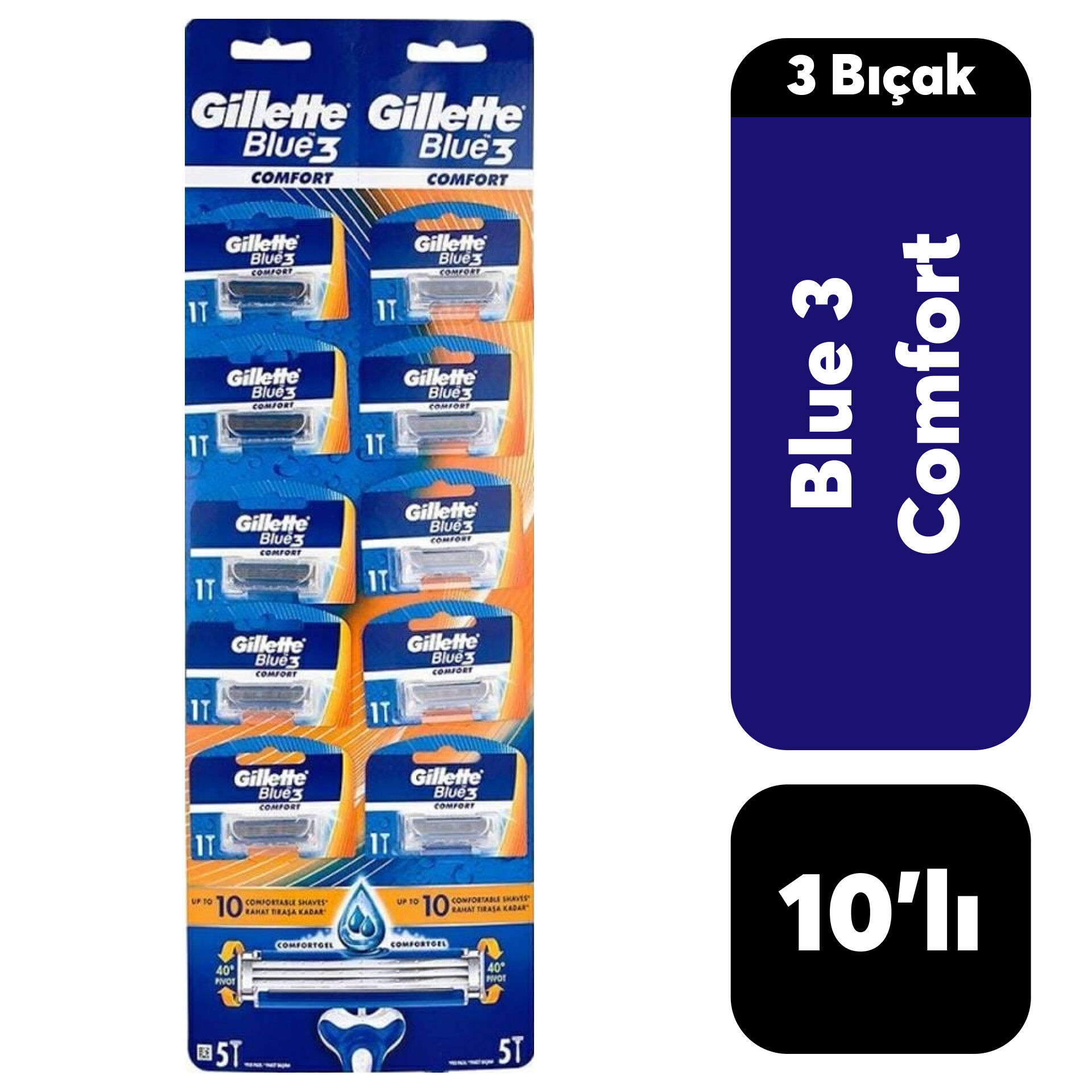 Kartela Gillette Blue3 Comfort 10'lu***