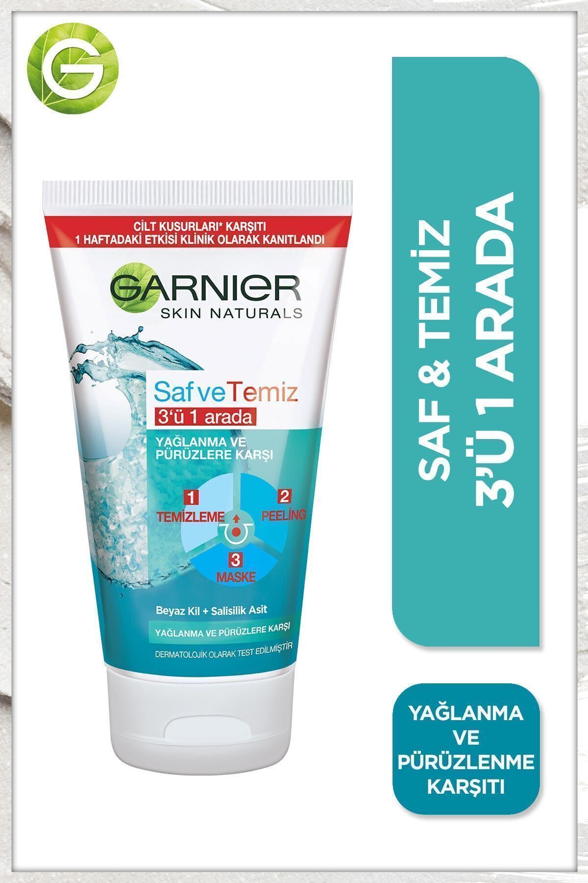 Garnier Saf ve Temiz 3-1 Arada 150 ml Yüz Temizleyici