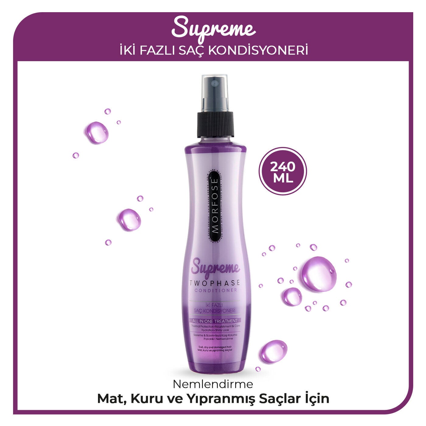 Morfose Supreme Çift Fazlı Fön Suyu 240 ml
