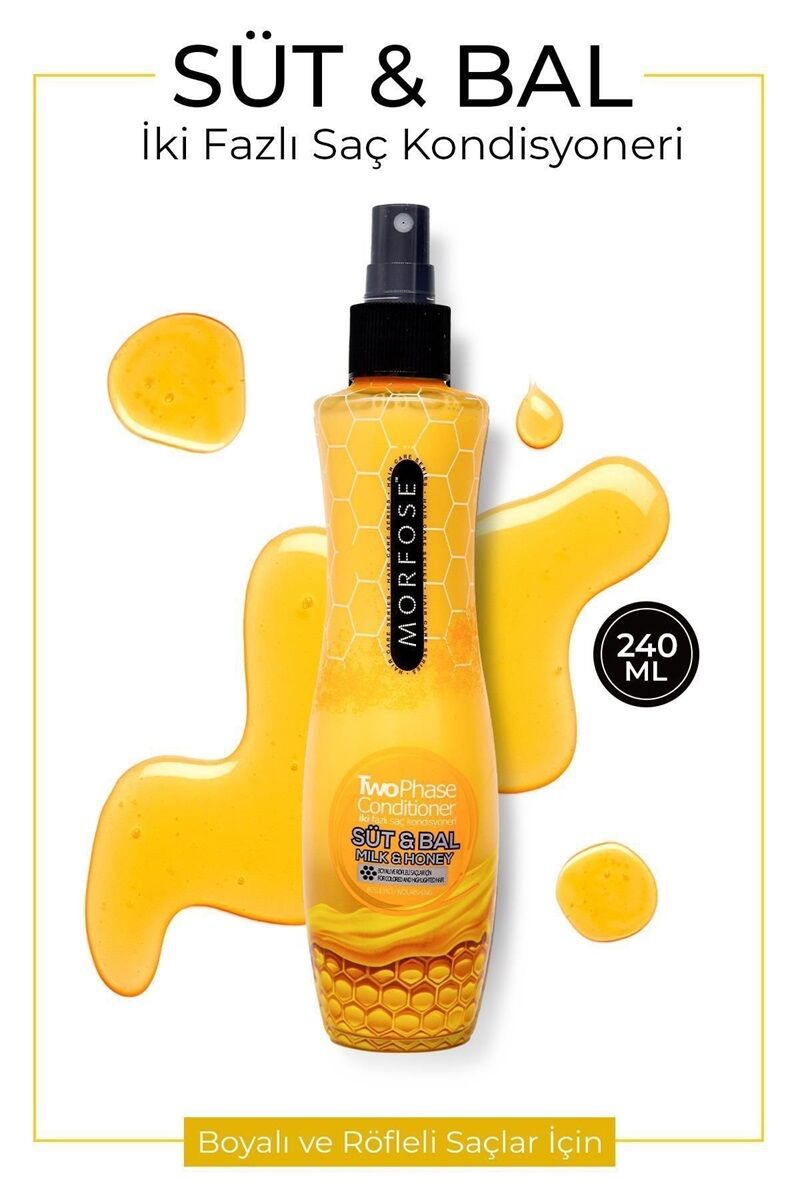 Morfose Boyalı Ve Röfleli Saçlar İçin Çift Fazlı Süt & Bal Fön Suyu 240 Ml