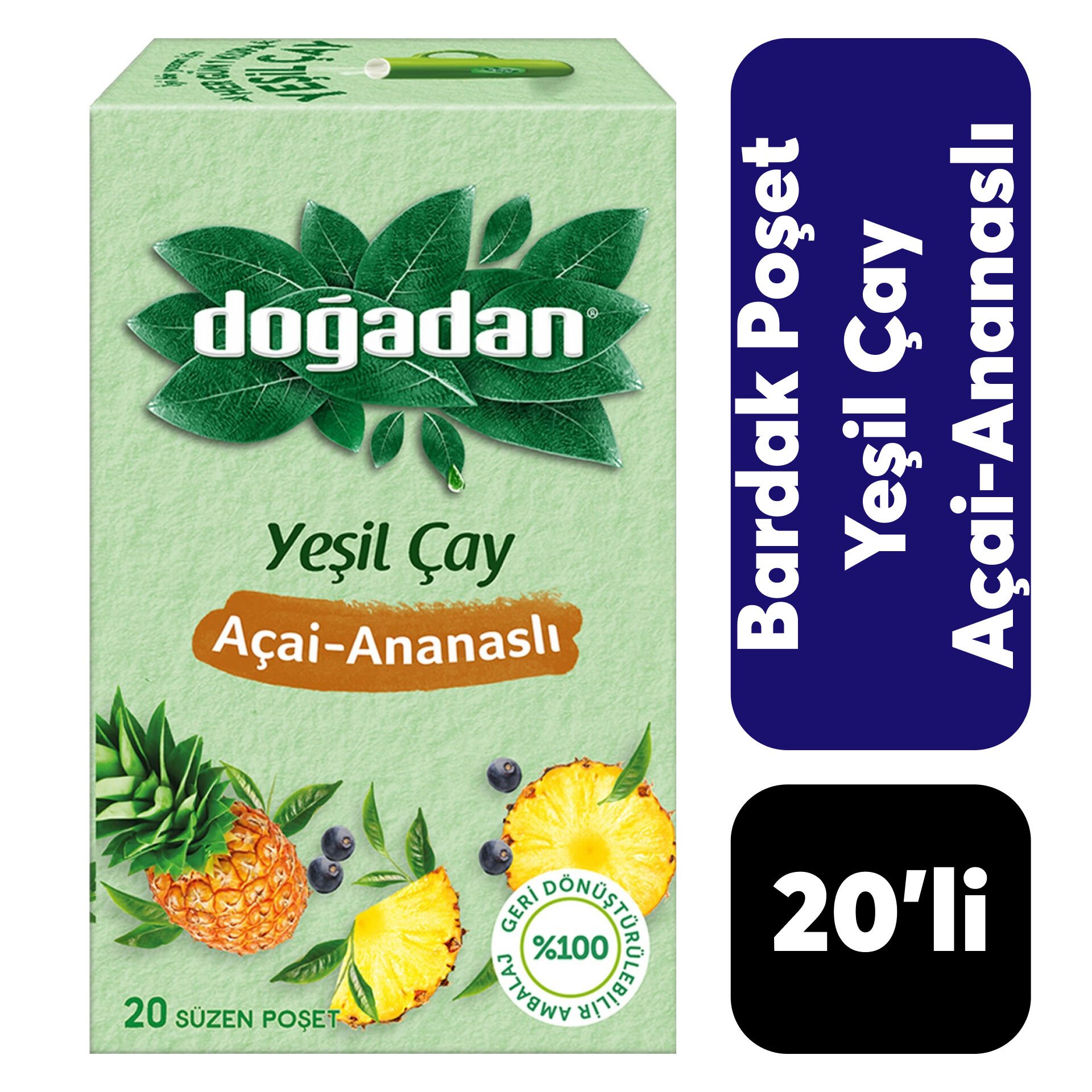 .Doğadan 20’li Açai-Ananaslı Yeşil Çay