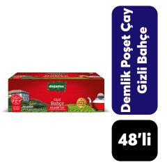 Doğadan Siyah Çay Gizli Bahçe .48'li Demlik Poşet