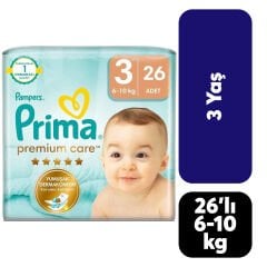 Prima Premium 3 Numara 6-10 Kg 26'lı