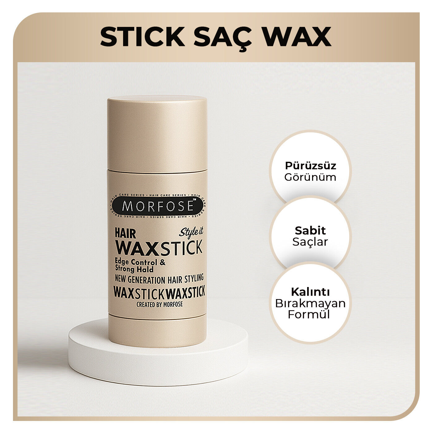 Morfose Stick Saç Wax 55 gr - Saç Sabitleyici, Güçlü Tutuş