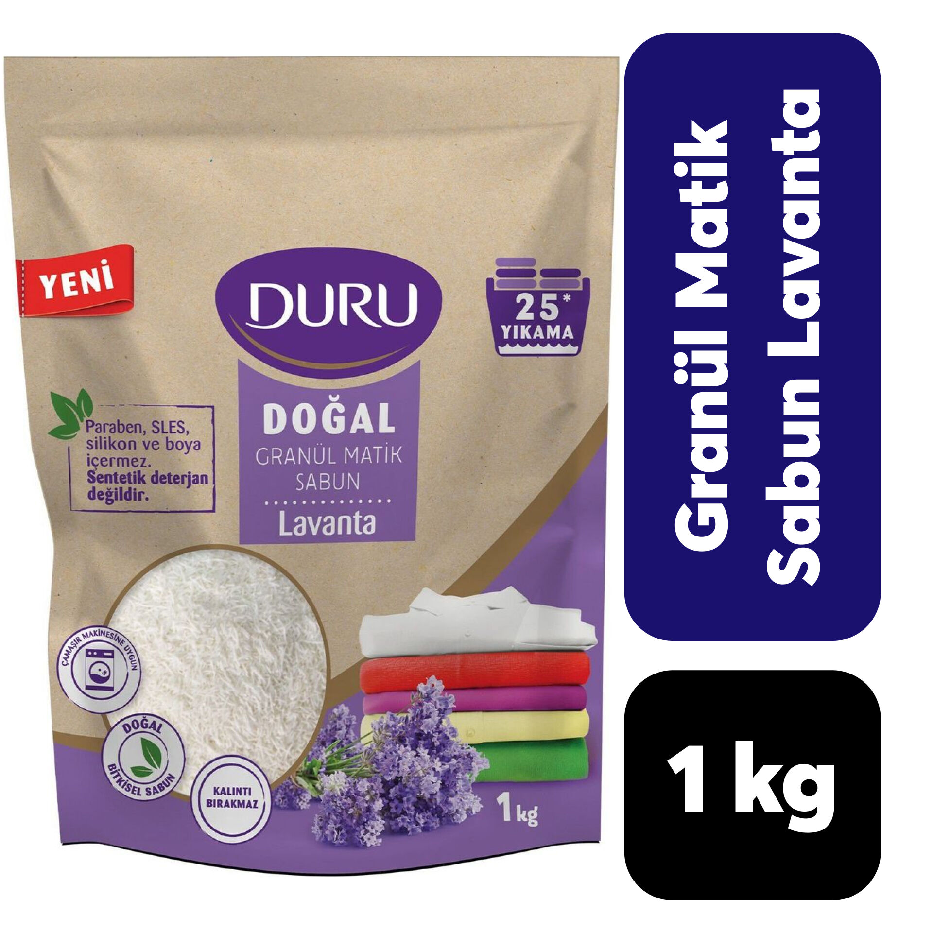 Sabun Granül Duru 1000 Gr Lavanta