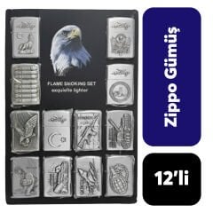 Çakmak Zippo Gümüş 12'li