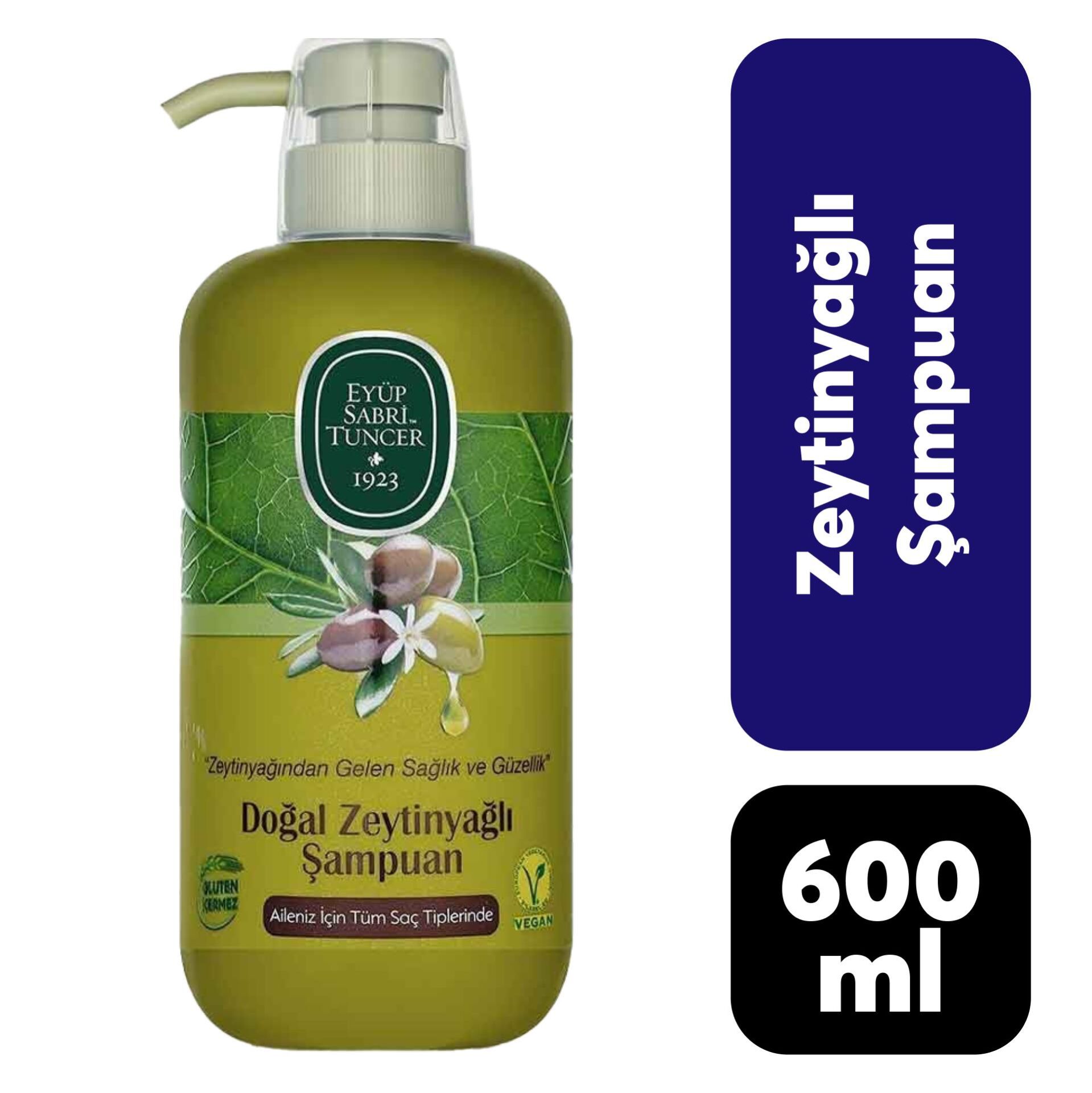 .Eyüp Sabri Tuncer Şampuan 600 ml Doğal Zeytinyağlı