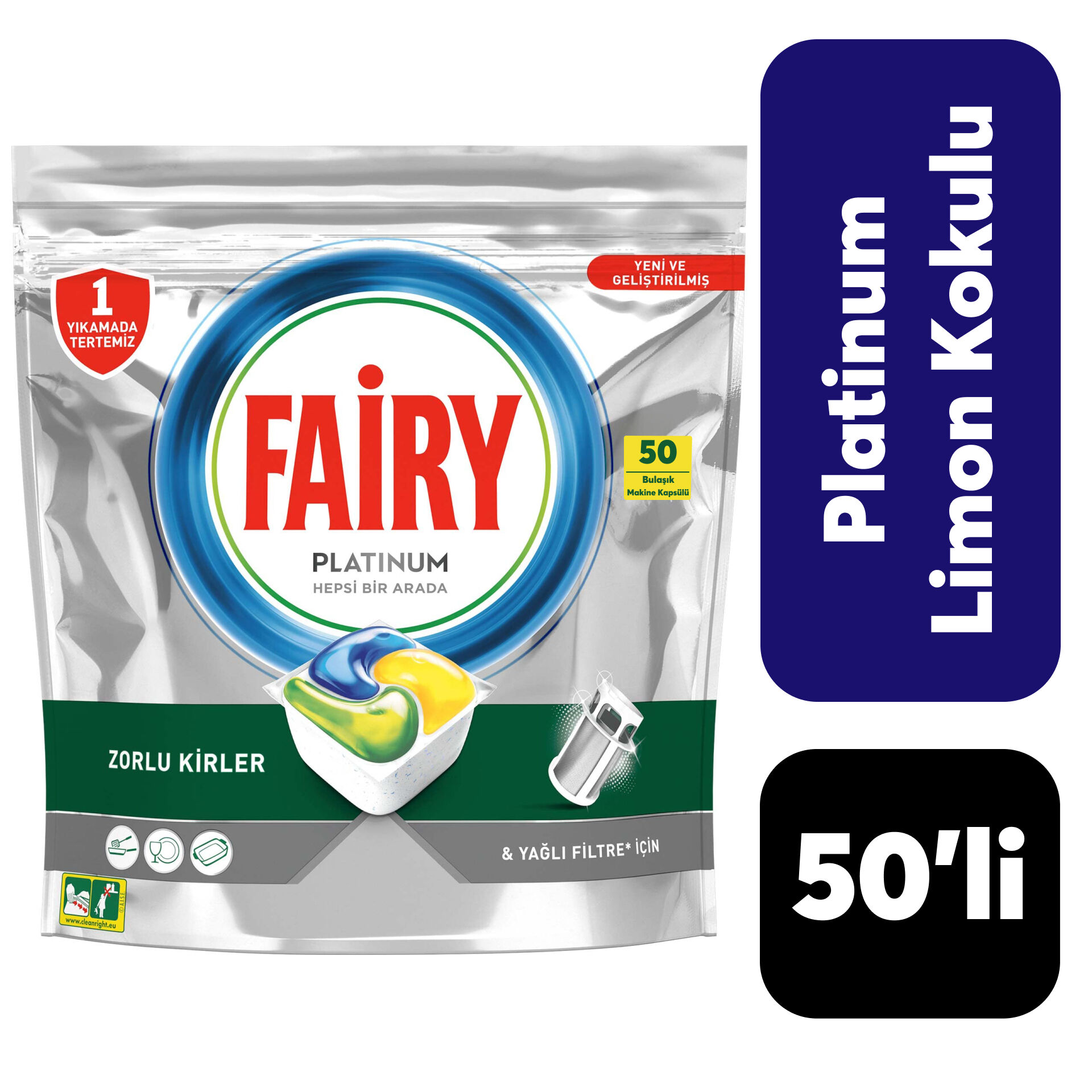 Bulaşık Tableti Fairy 50'li Tablet Limon***