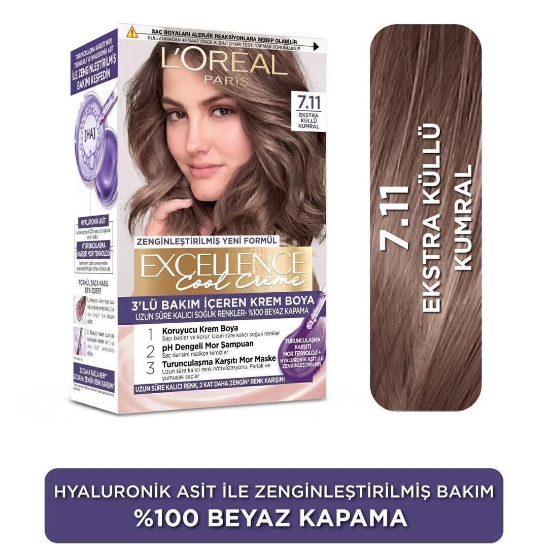 Loreal Paris Excellence Creme 7.11 Ekstra Küllü Kumral