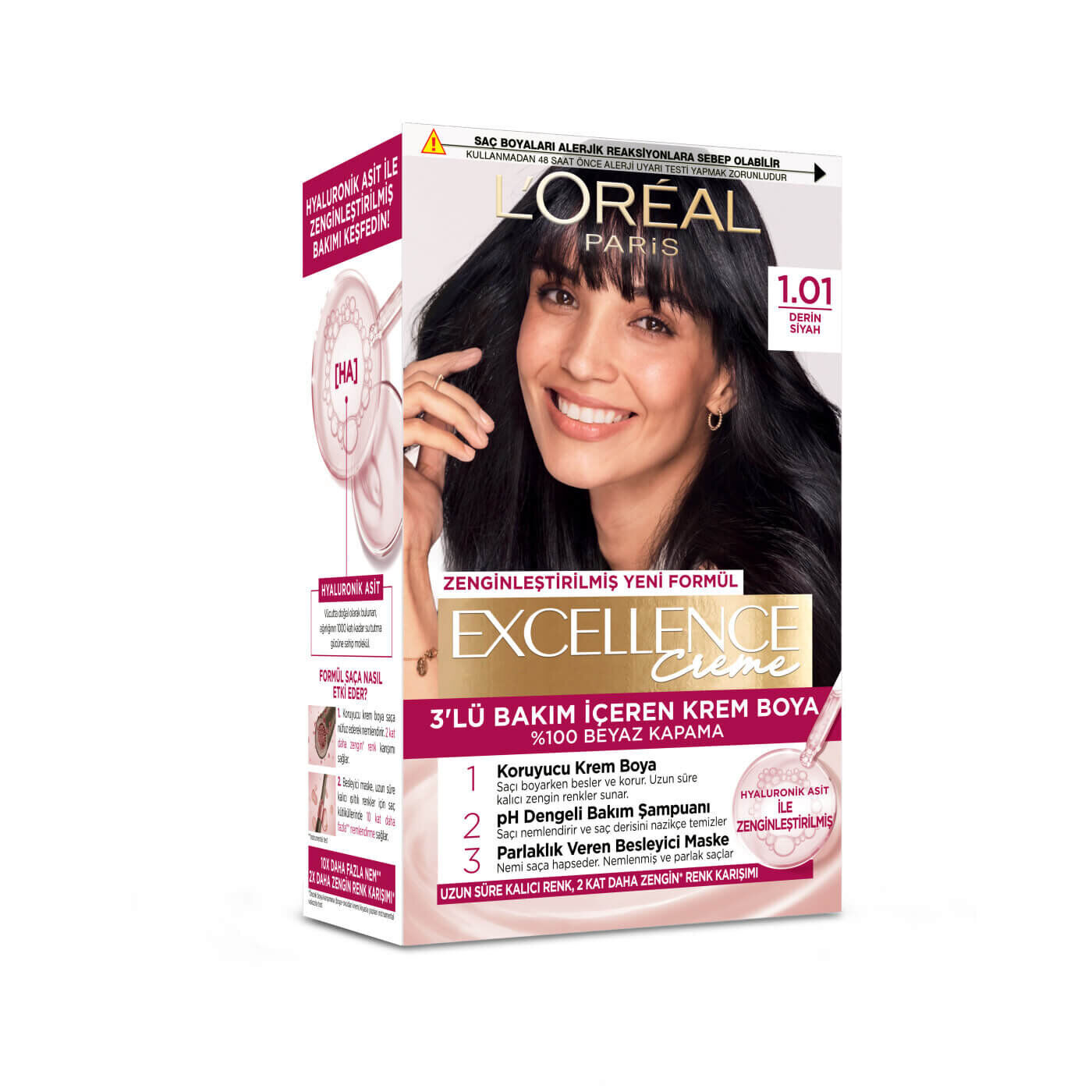 Loreal Paris Excellence Creme 1.01 Saf Siyah