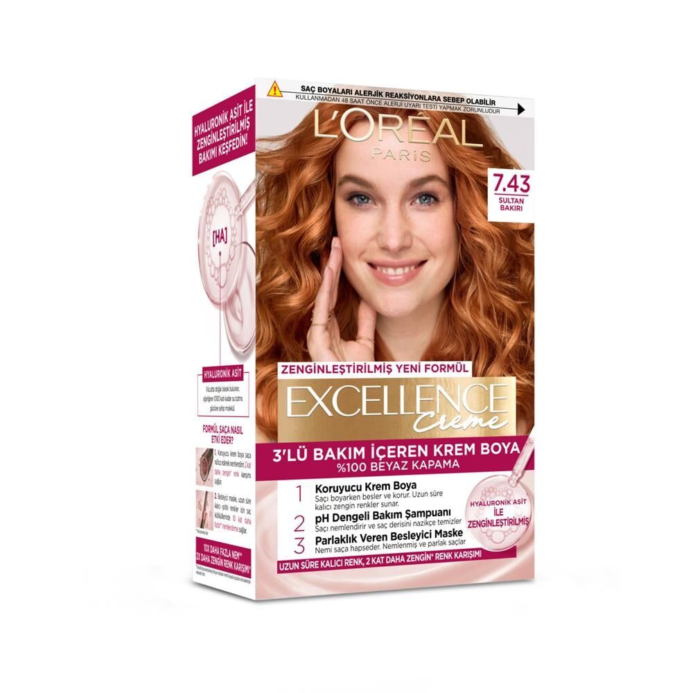 Loreal Paris Excellence Creme 7.43 Sultan Bakırı