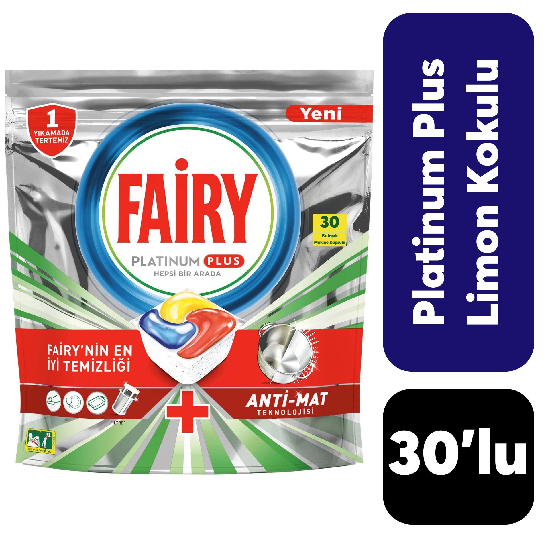 Bulaşık Tableti Fairy Platinum Plus 30’lu