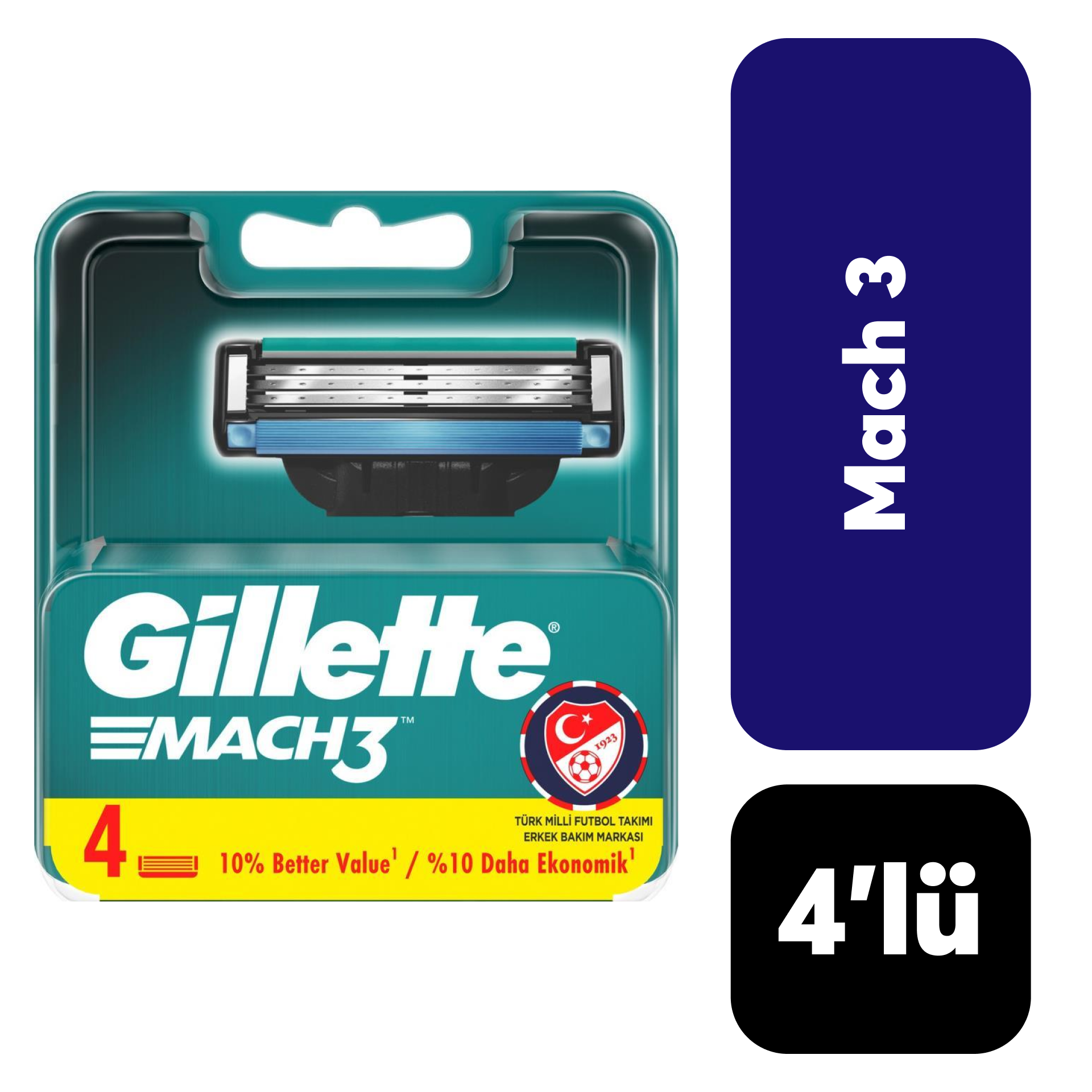 Gillette Yedek Başlık Mach3 4'lü