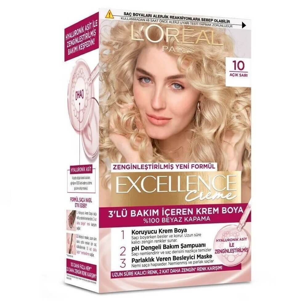 Loreal Paris Excellence Creme 10 Açık Sarı