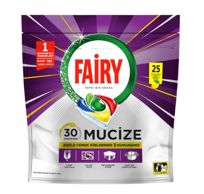 Bulaşık Tableti Fairy Mucize Sarı Kapsül 25’li
