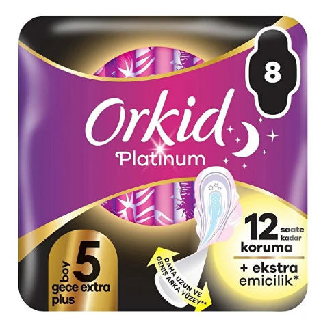 Orkid Platinum Tekli Gece Extra Plus 8 Li