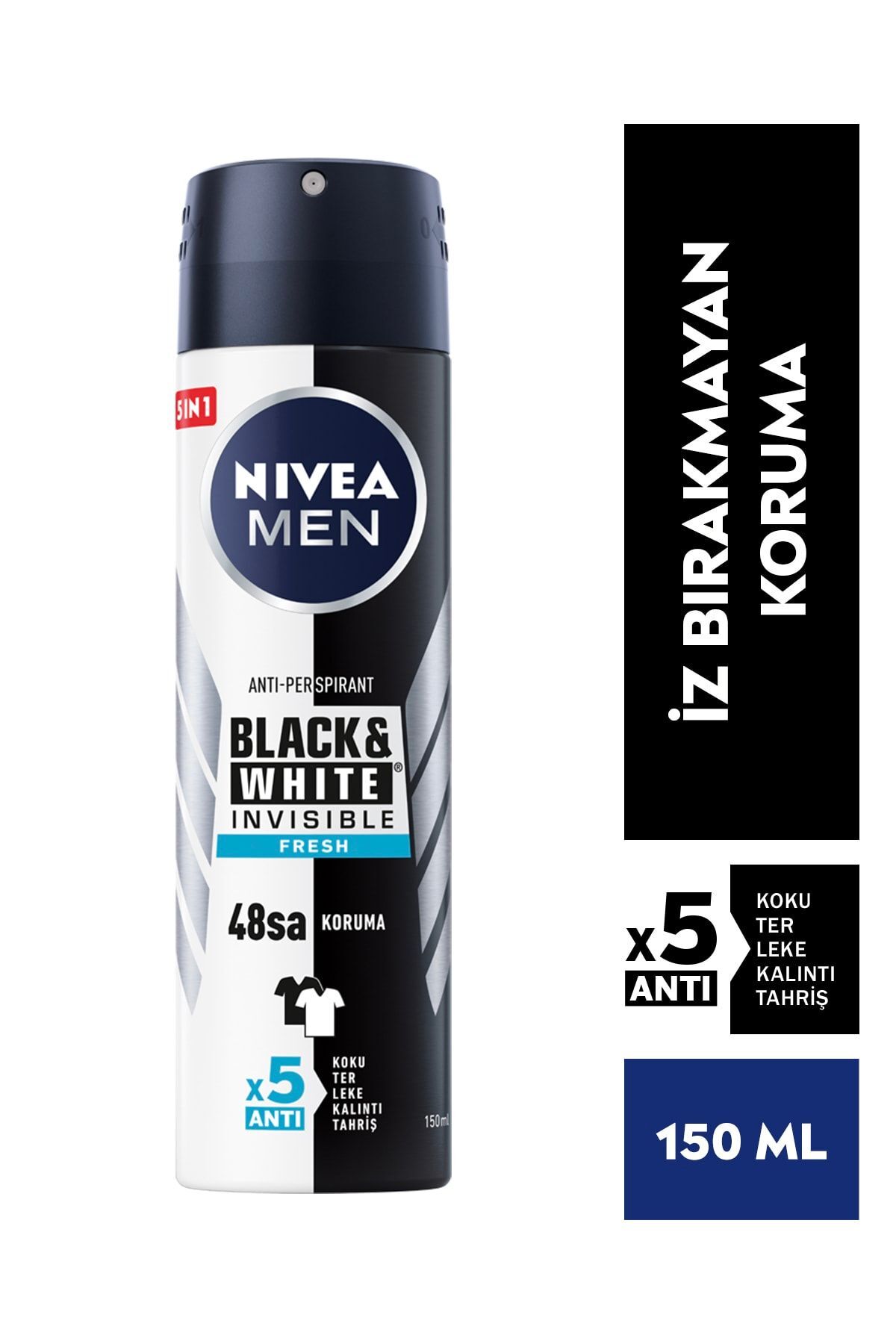 Deodorant Erkek Nivea 150 ml B&W Original