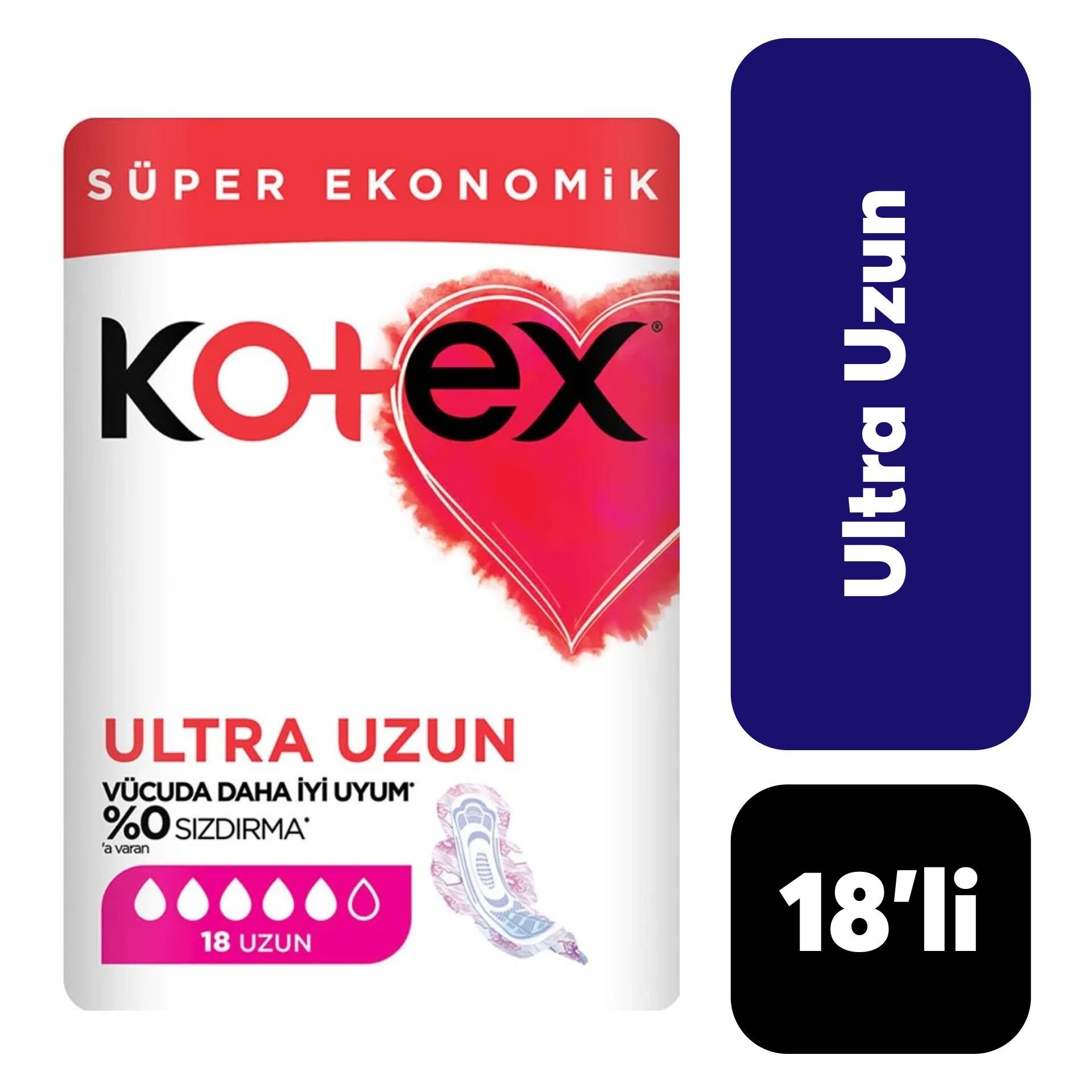 Kotex Ped Ultra 4'lü Uzun 18'li