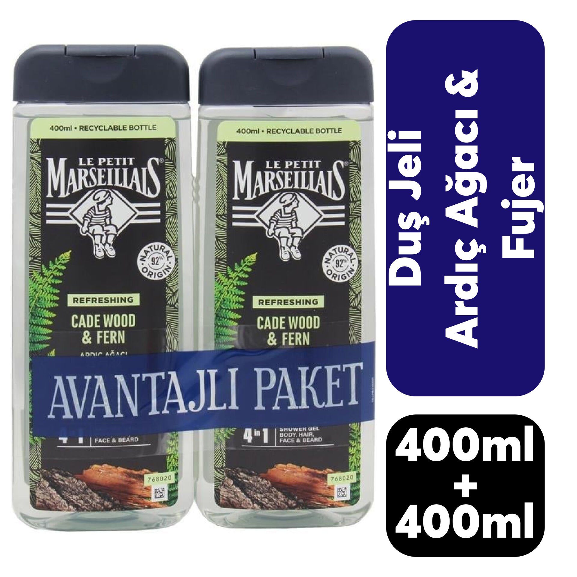 Duş Jeli Le Petit Marseillais 400 ml Ardıç 2'li