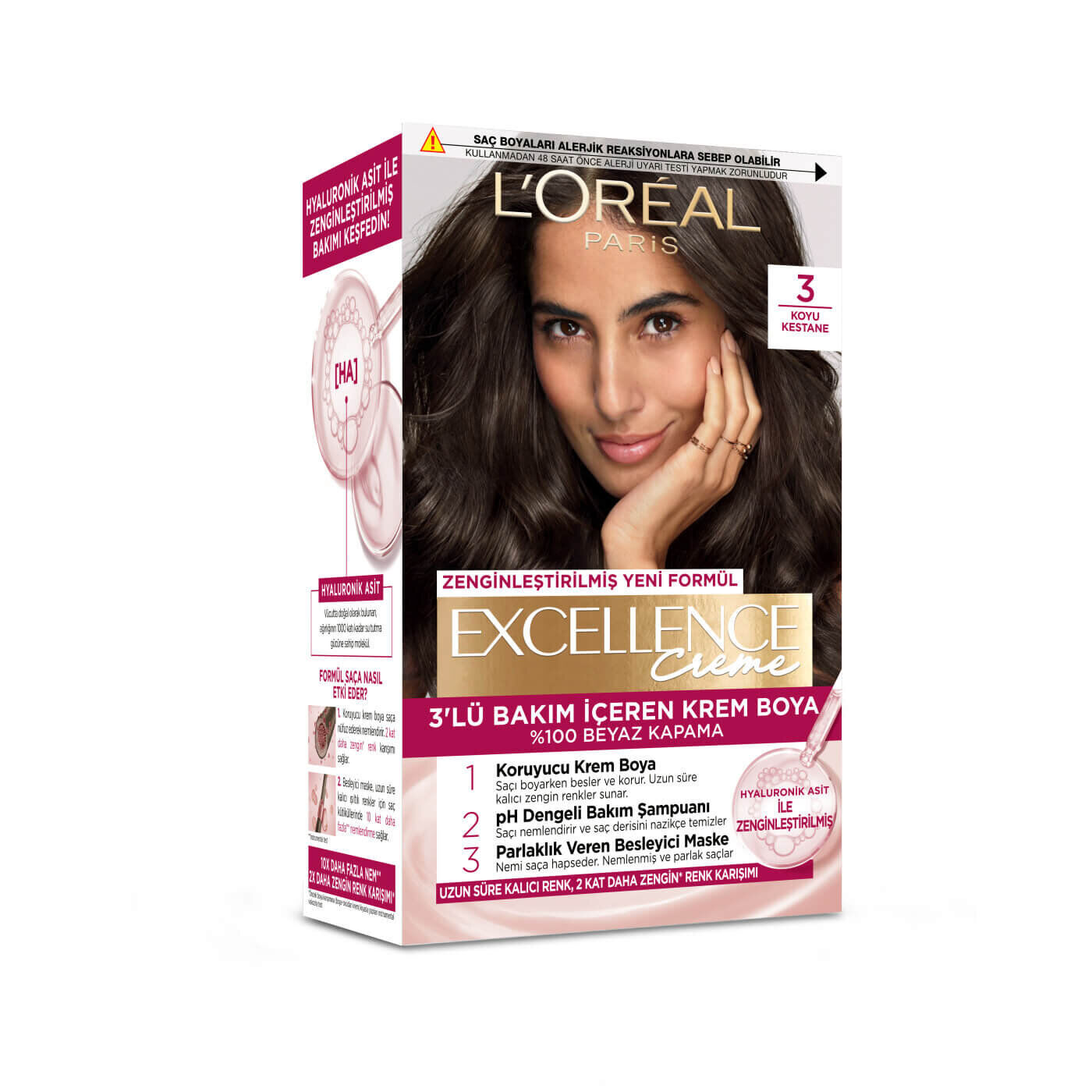 Loreal Paris Excellence Creme 3 Koyu Kestane