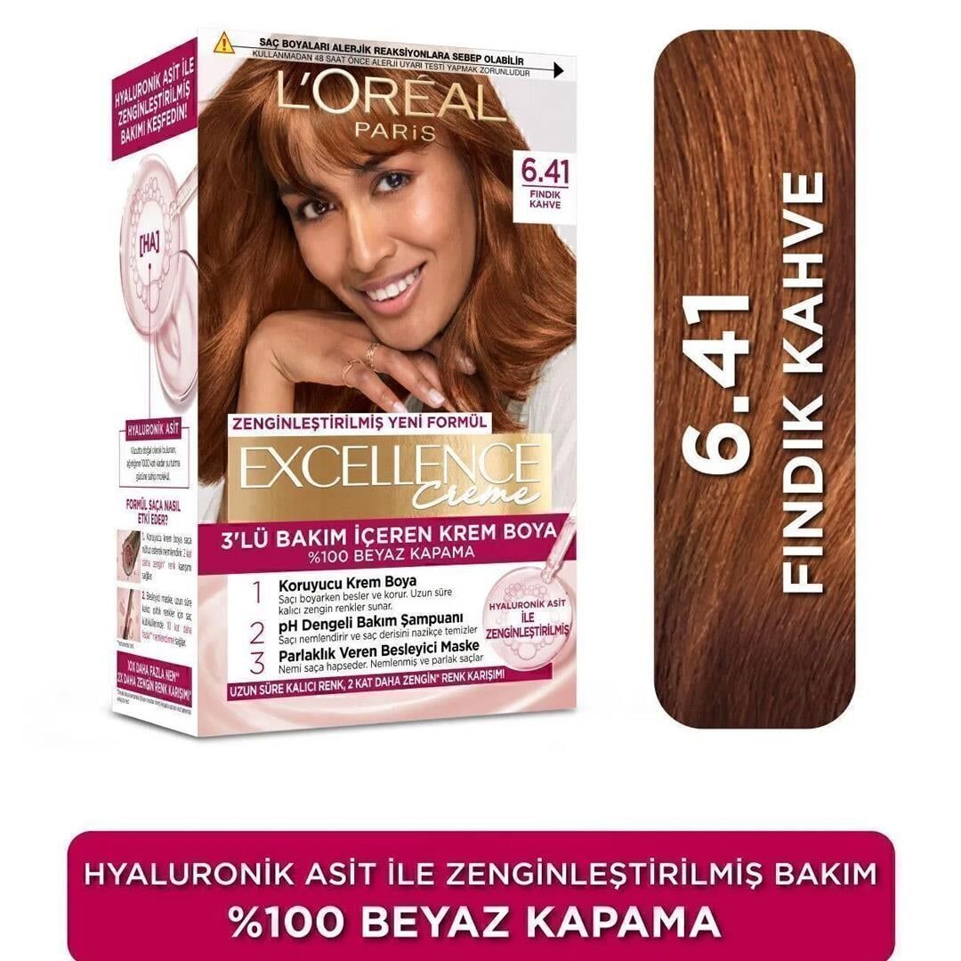 Loreal Paris Excellence Creme 6.41 Fındık Kahve