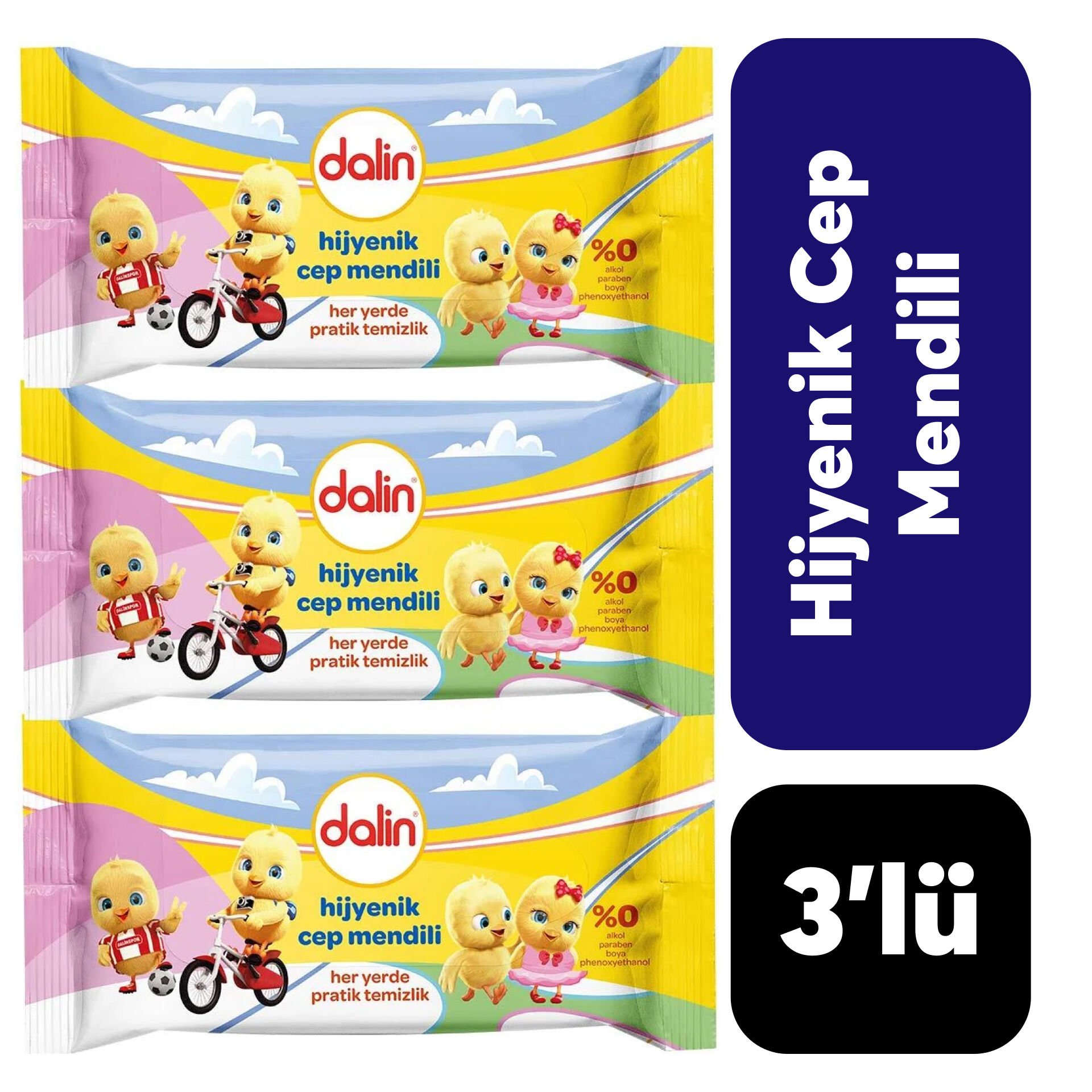 Islak Mendil Dalin 3'lü Cep Hijyen