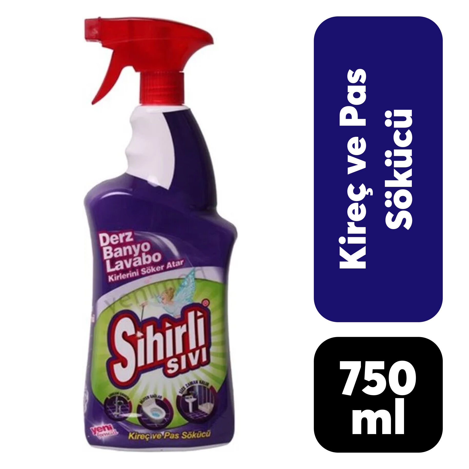 Çözücü Sprey Sihirli Su Kireç & Pas Sökücü 750 ml Banyo