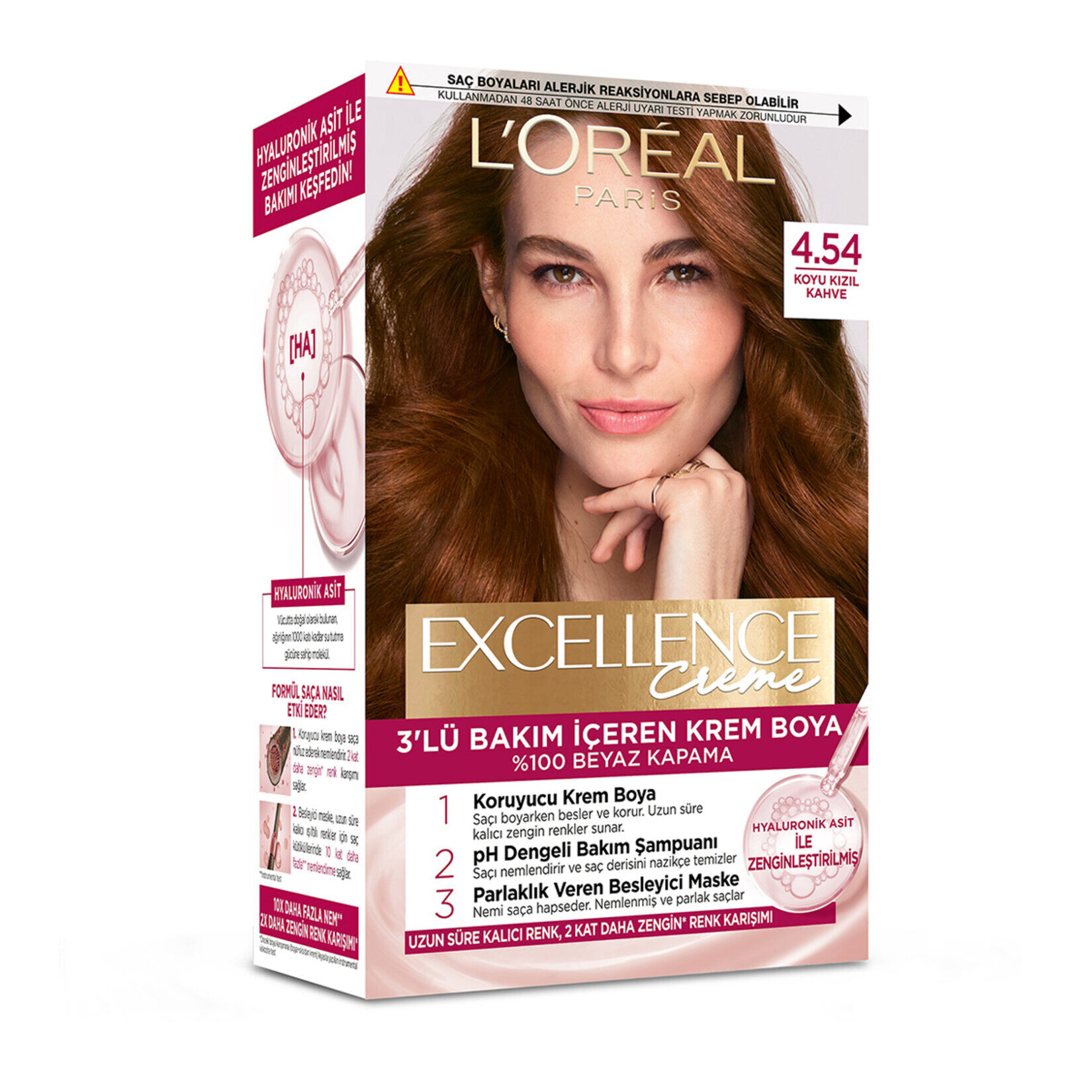 Loreal Paris Excellence Creme 4.54 Kızıl Kahve