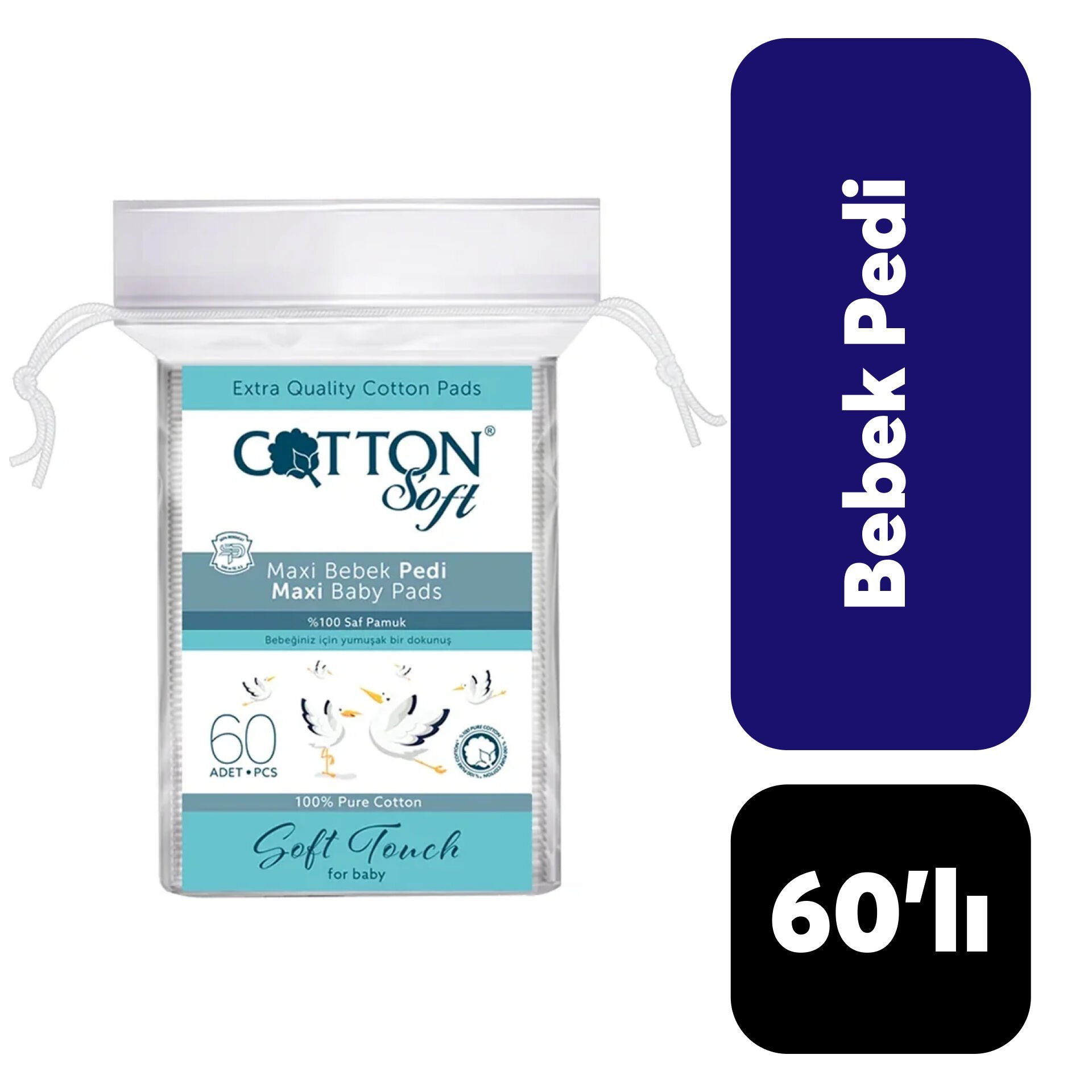 Cotton Bebek Temizleme Pedi 60'lı