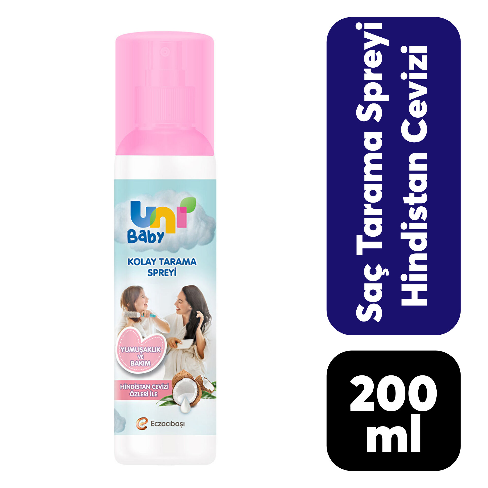 Saç Tarama Spreyi Uni Baby 200 ml Hindistan Cevizi