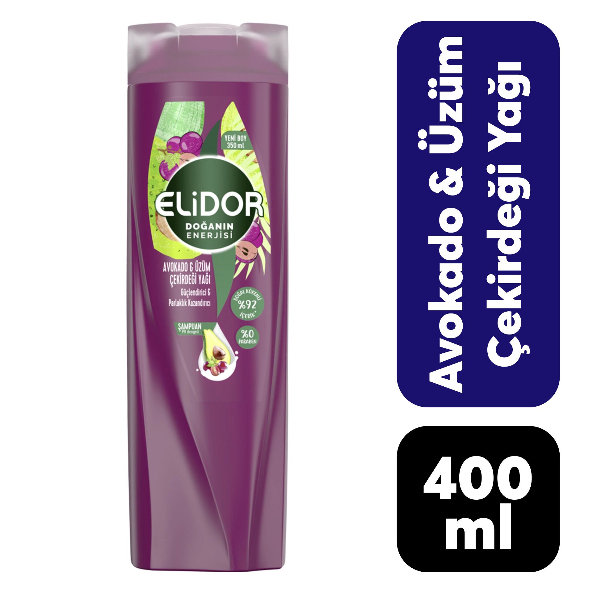 Elidor Şampuan 400 ml Avokado & Üzüm Çekirdeği