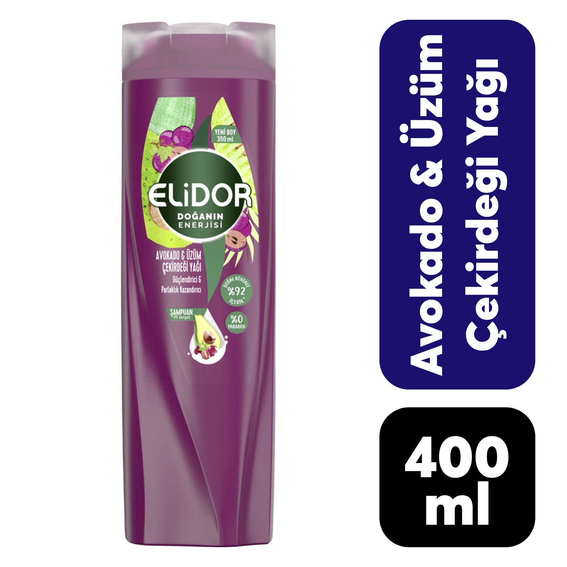 Şampuan Elidor 400 ml Avokado & Üzüm Çekirdeği***