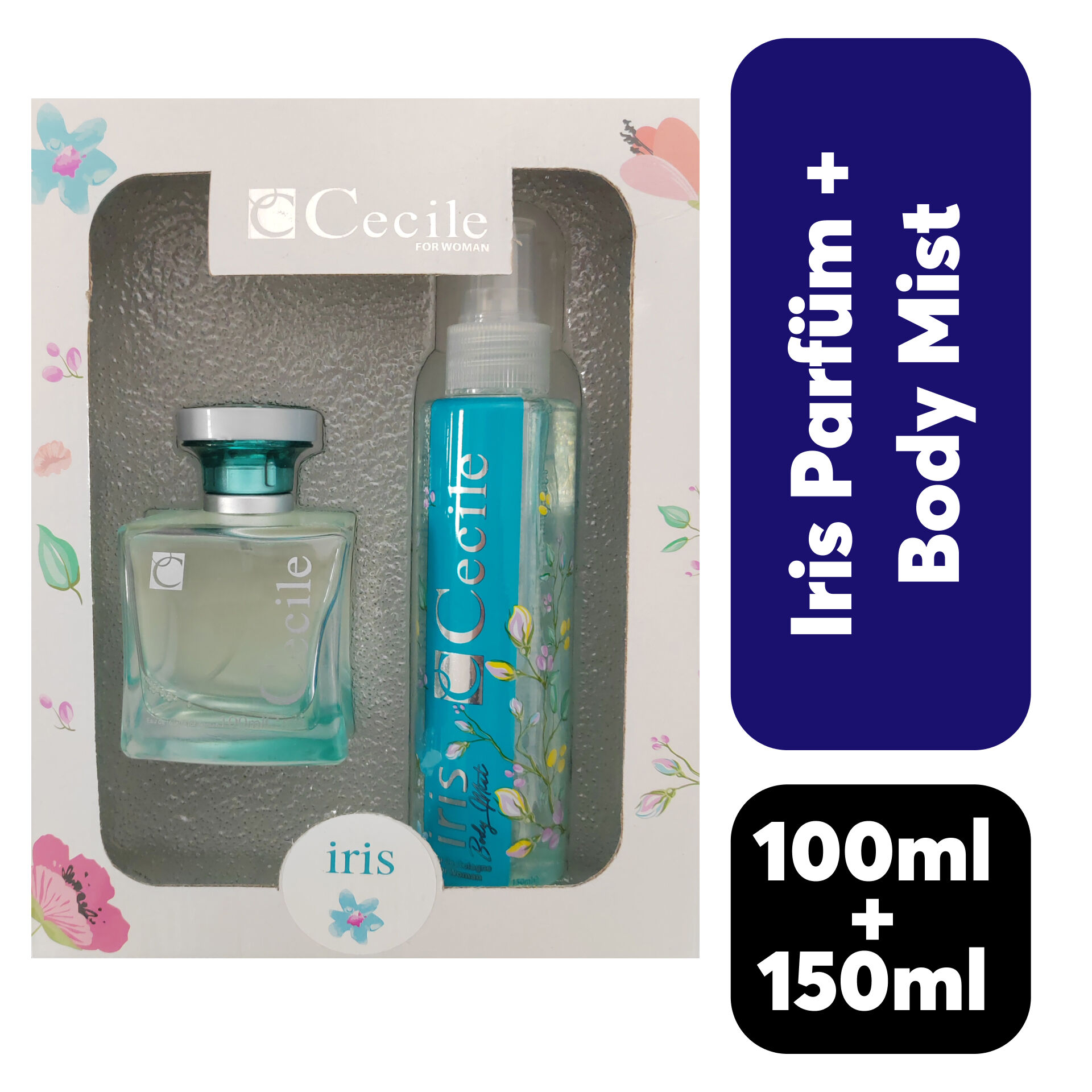 Kofre Kadın Cecile 100 ml Edt + 150 ml Body Mist İris