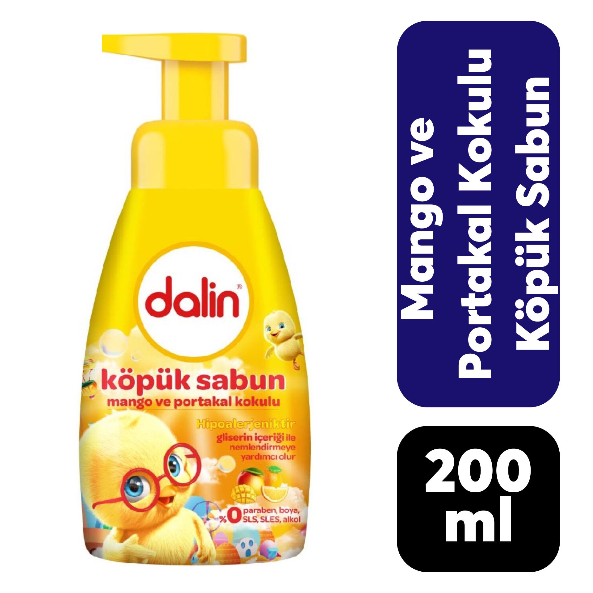 Köpük Sabun Dalin 200 ml Mango ve Portakal Kokulu