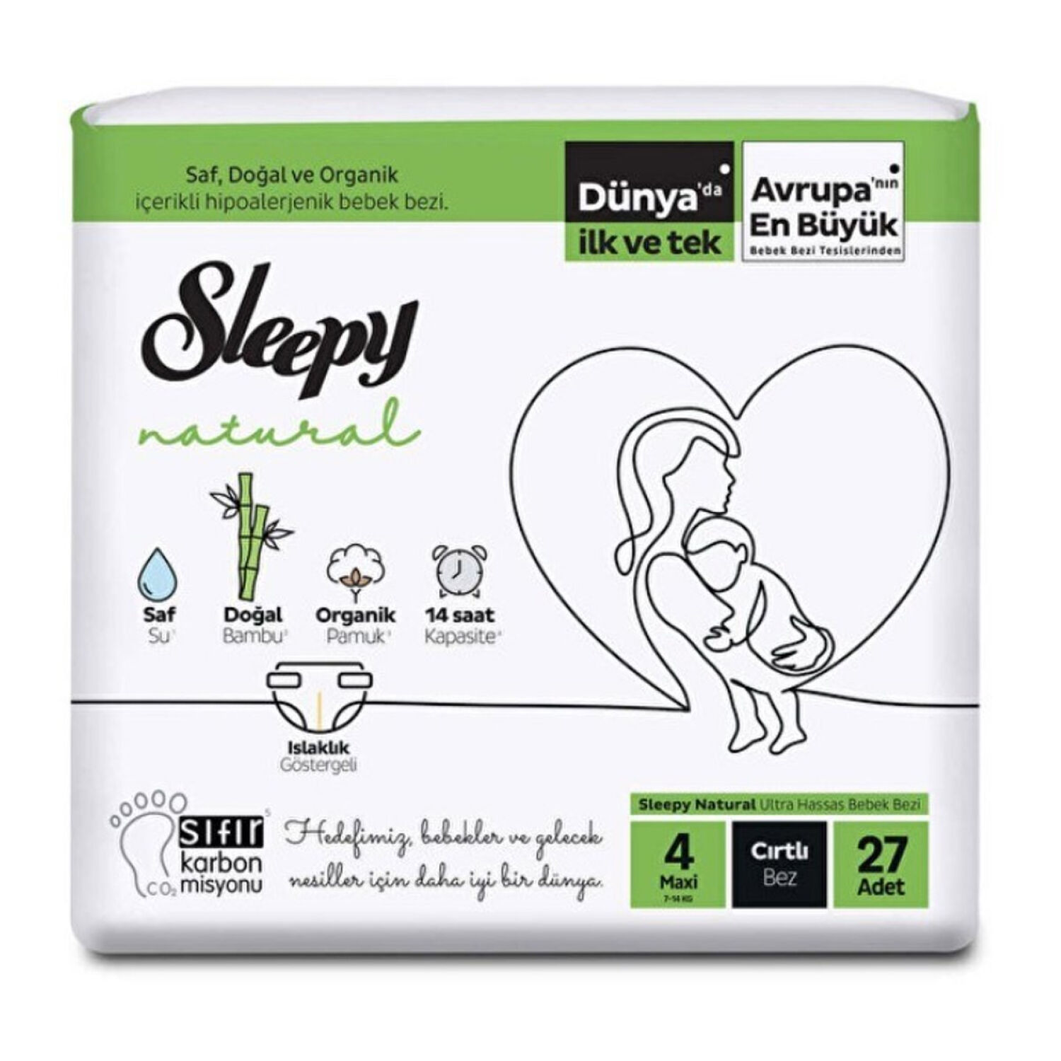 Bebek Bezi Sleepy Natural Bez Mini No:4 7-14 kg