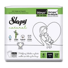 Bebek Bezi Sleepy Natural Bez Mini No:4 7-14 kg