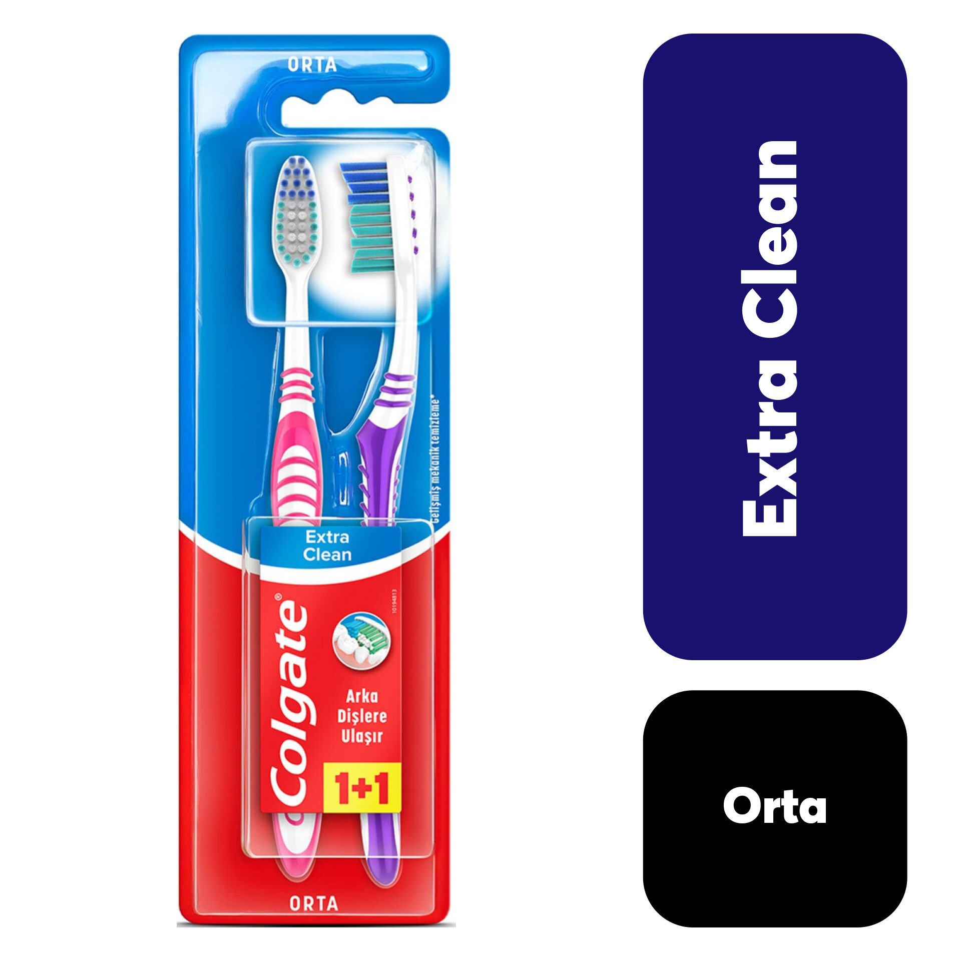 Diş Fırçası Colgate 1+1 Orta Extra Clean