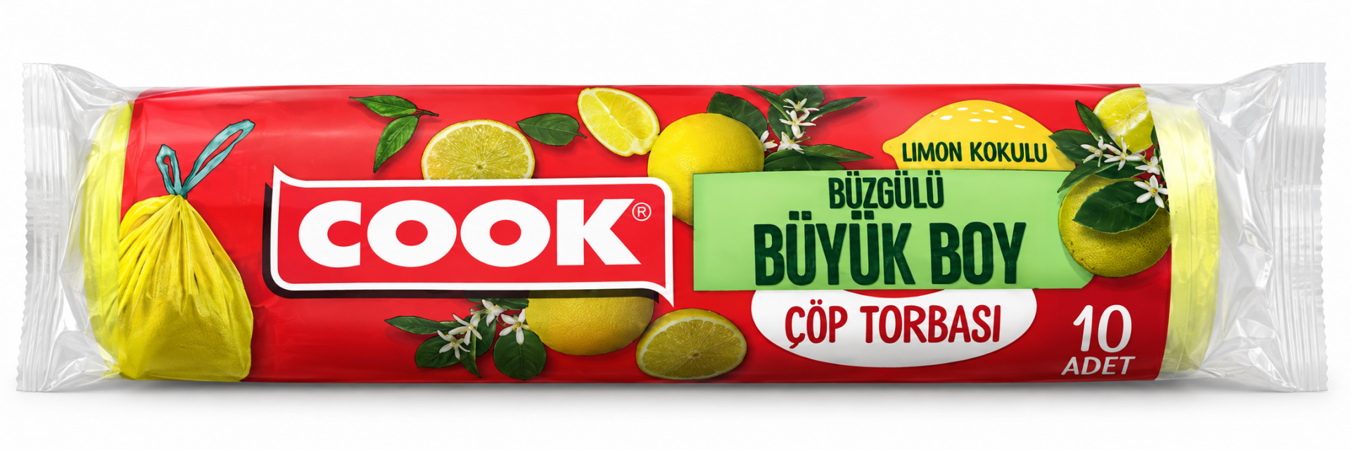 Cook Çöp Torbası Büyük Boy Sarı 10 Yaprak 65*70 Cm