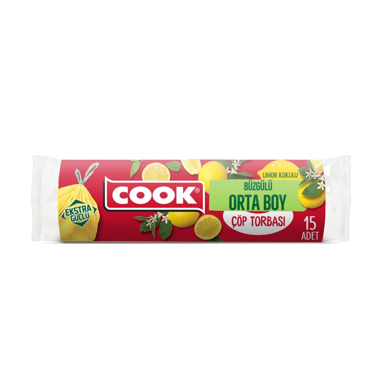 Cook Çöp Torbası Orta Boy Limon 15 Yaprak 55*60 Cm