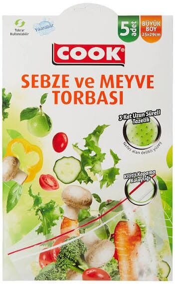 Cook Sebze & Meyve Torbası 25*29 Cm
