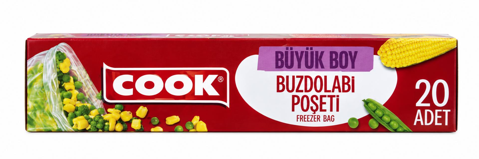 Cook Buzdolabı Orta Boy Poşeti 20 Yaprak 24*35 Cm