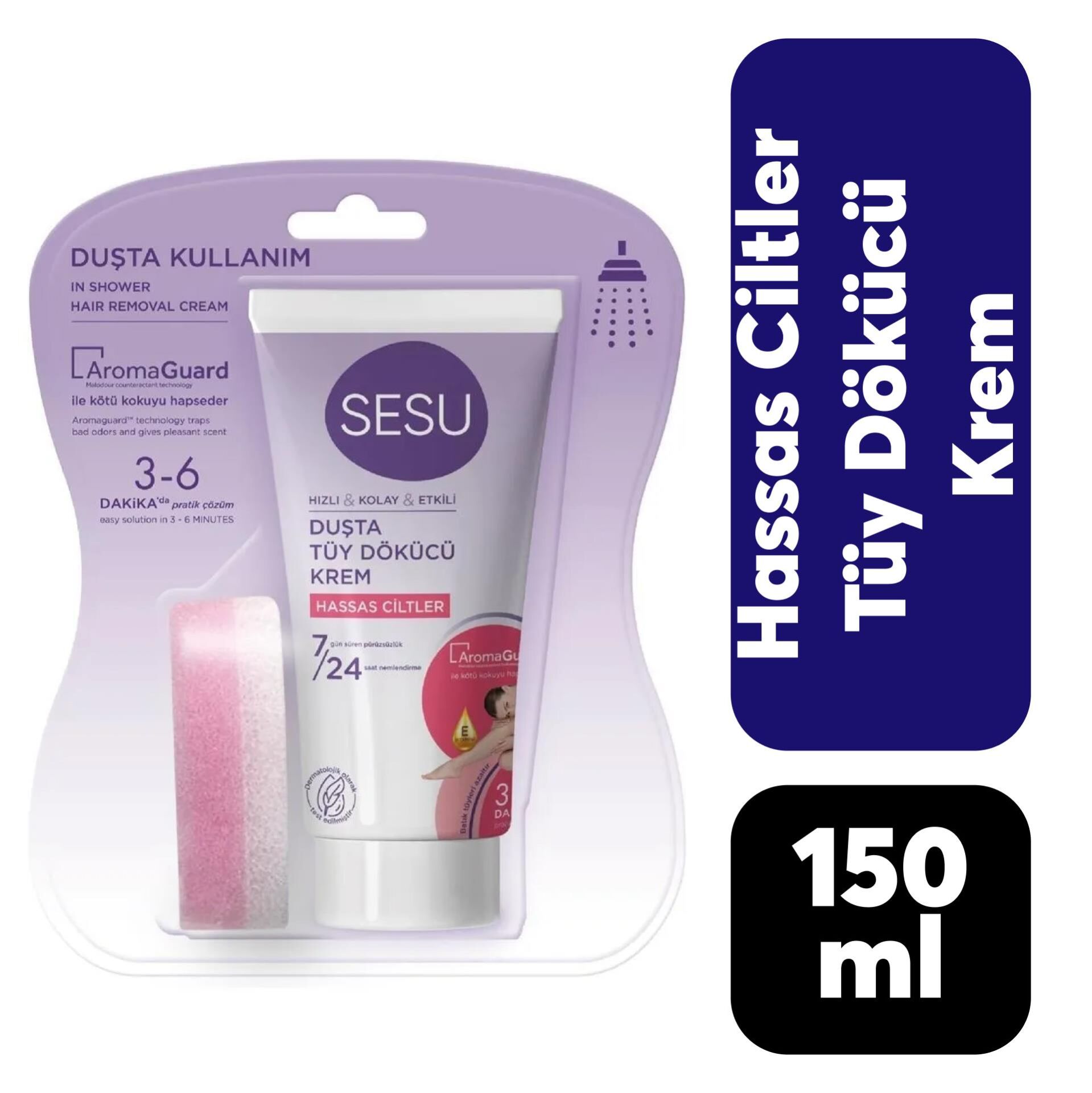 Sesu Tüy Dökücü Krem 150 ml Hassas Cilt