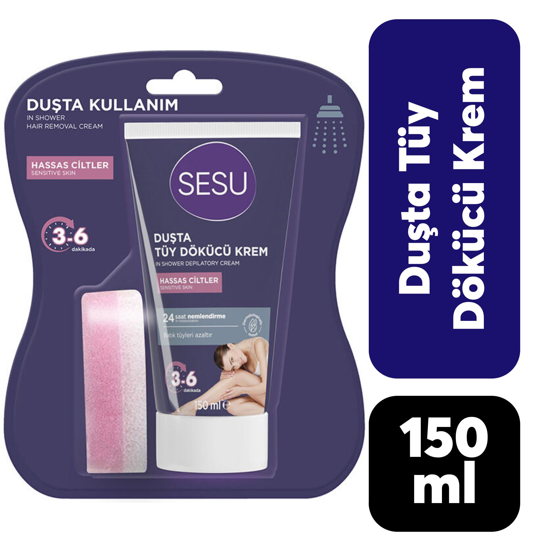 Sesu Tüy Dökücü Krem 150 ml Hassas Cilt