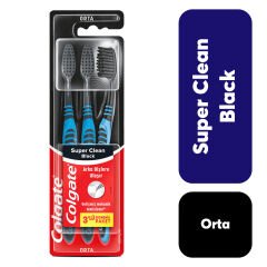 Diş Fırçası Colgate 3'lü Clean Black Orta