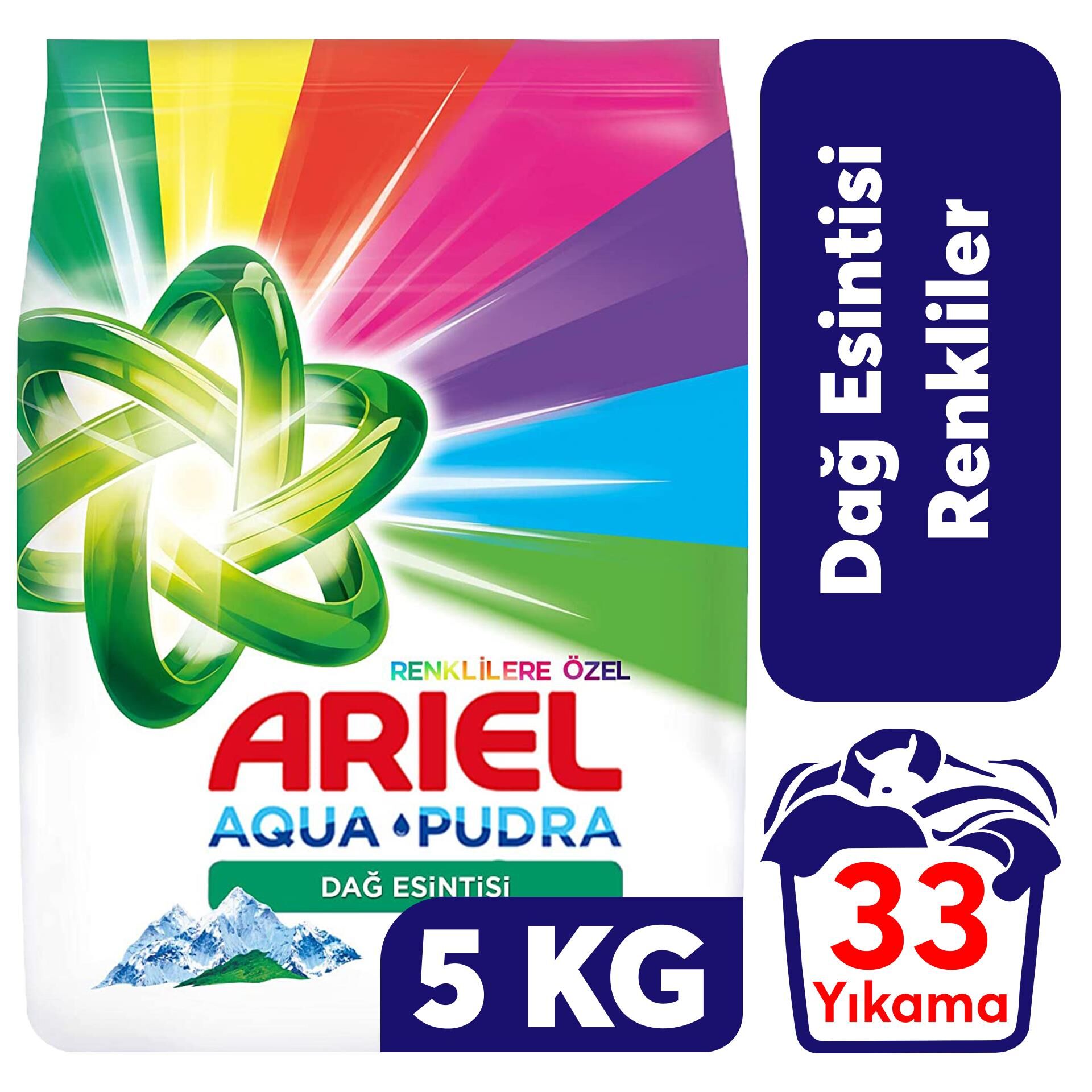 Ariel .5 Kg Dağ Esinitisi Aqua Pudra Renkliler