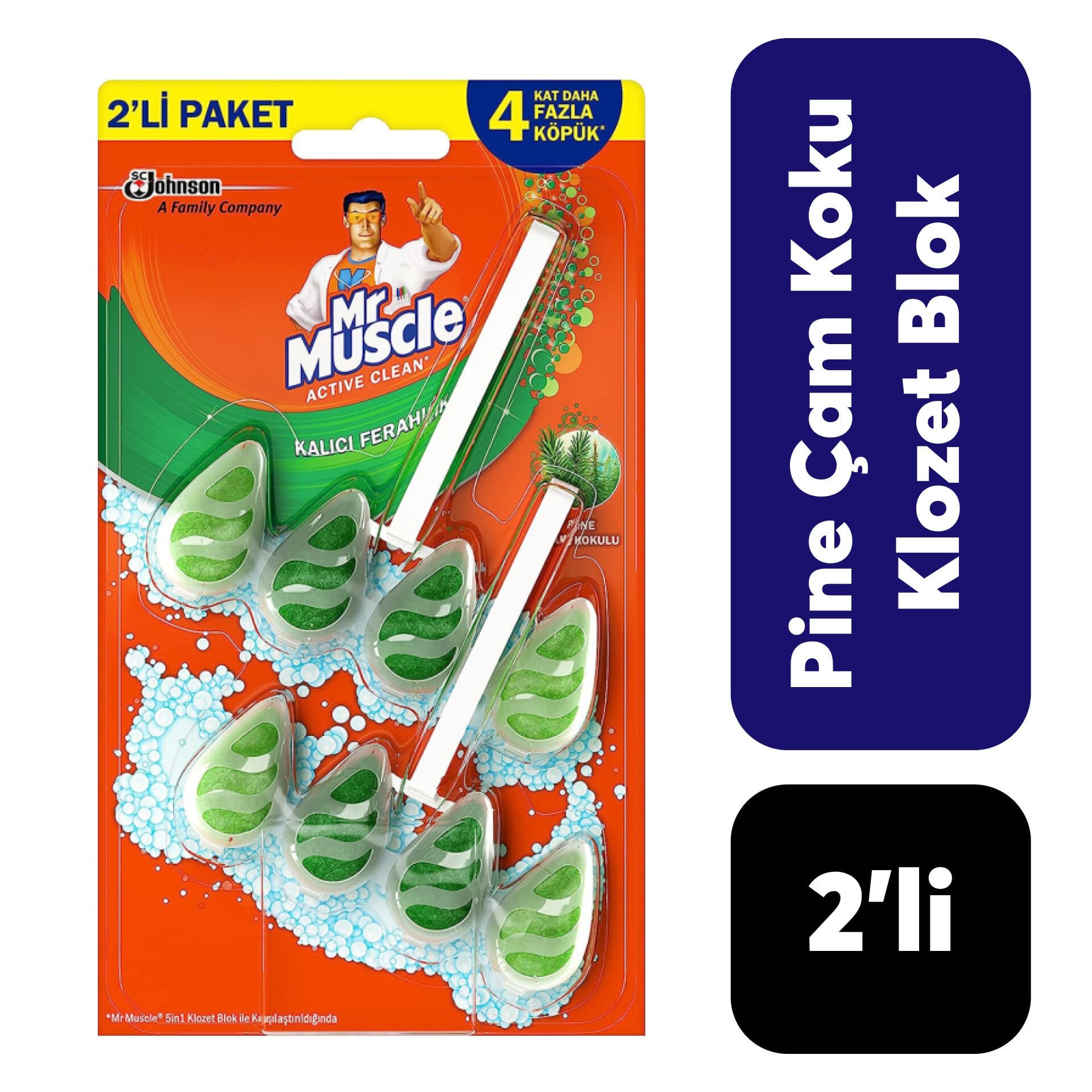 Klozet Blok Mr.Muscle 2’li Çam Kokulu