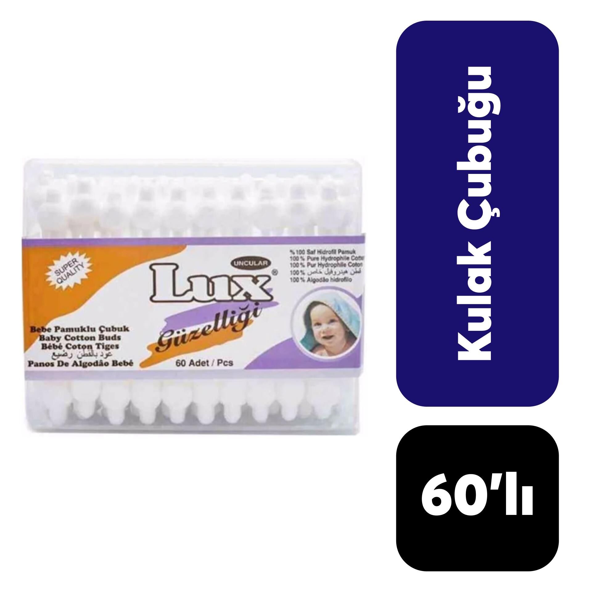 Kulak Çubuğu Luxe Bebek Pamuklu 60'lı