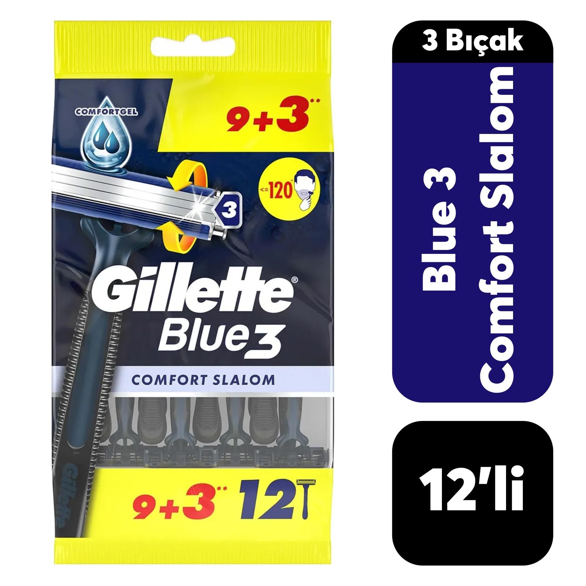 Poşet Gillette Tıraş Bıçağı Blue3 9+3 Comfort Slalom